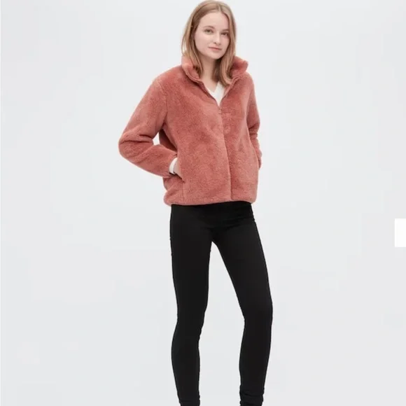 Pile Lined Fleece Full Zip Fuzzy Uniqlo Jacket Uniqlo Jackets